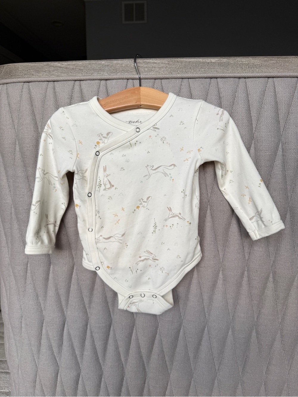 Pehr kimono style Organic Cotton One-Piece Bodysuit 12-18m NWOT